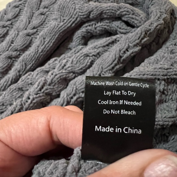 POL Open Front Cable Knit Chunky Sweater Open Cardigan Size Large - Picture 6 of 8